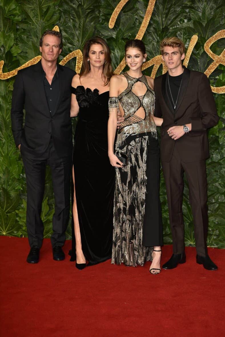 Rande Gerber, Cindy Crawford, Kaia Gerber and Presley Gerber