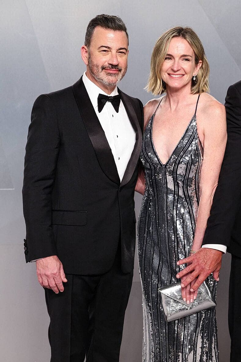 Jimmy Kimmel and Molly McNearney at the 2026 Vanity Fair Oscar Party