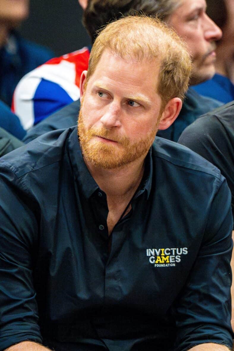 Prince Harry, Duke of Sussex at Wheelchair Rugby in Vancouver Convention Centre during Invictus Games Vancouver Whistler 2025 in Canada. 13 Feb 2025 Pictured: Prince Harry, Duke of Sussex at Wheelchair Rugby in Vancouver Convention Centre during Invictus Games Vancouver Whistler 2025 in Canada. Photo credit: MEGA TheMegaAgency.com sales@mega.global (Mega Agency TagID: MEGA1269731_003.jpg) [Photo via Mega Agency]