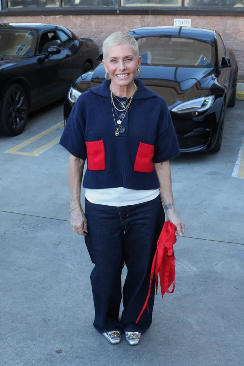 Nicole Eggert outside the LA Mission in Los Angeles