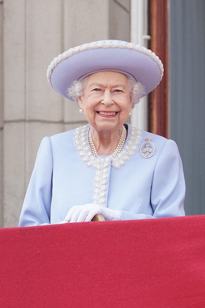 Queen Elizabeth II on the Buckingham Palace balcony