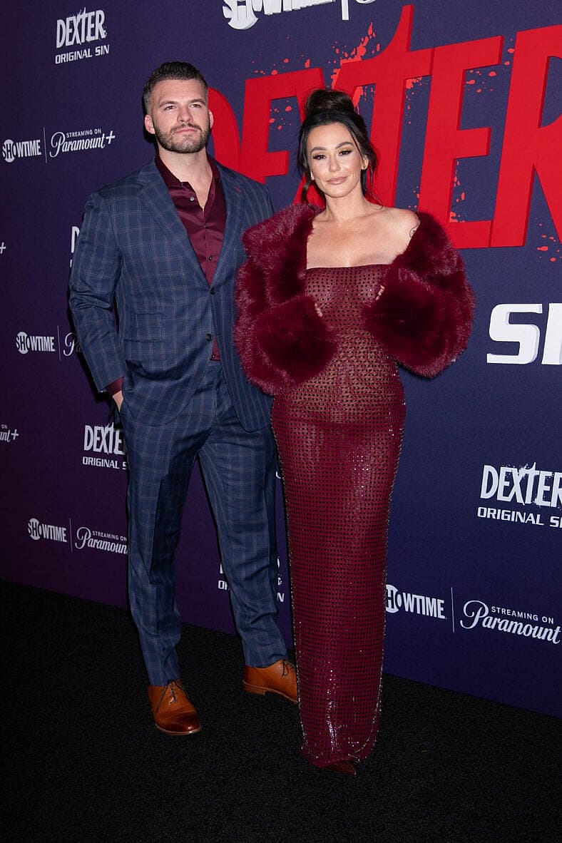 Jwoww and her husband at Showtime's "Dexter: Original Sin" New York Premiere