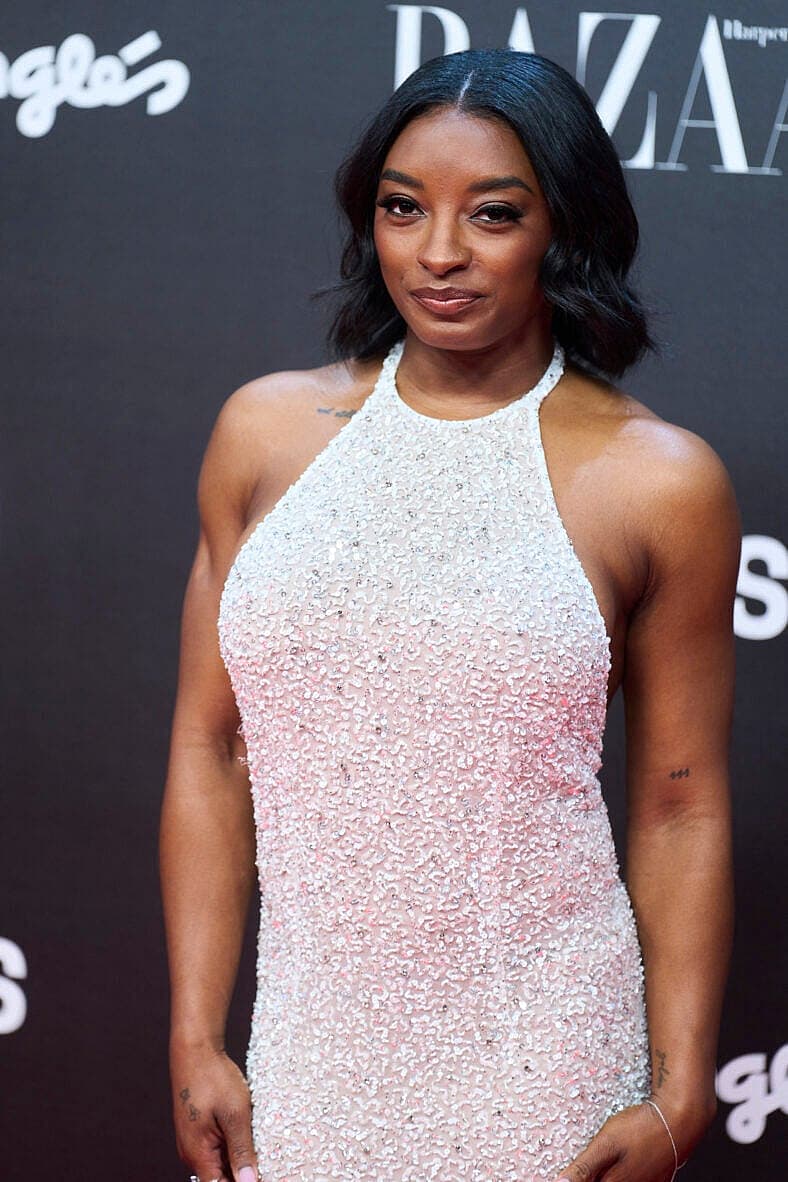 Simone Biles at Bazaar Women Of The Year 2025 Awards Red Carpet