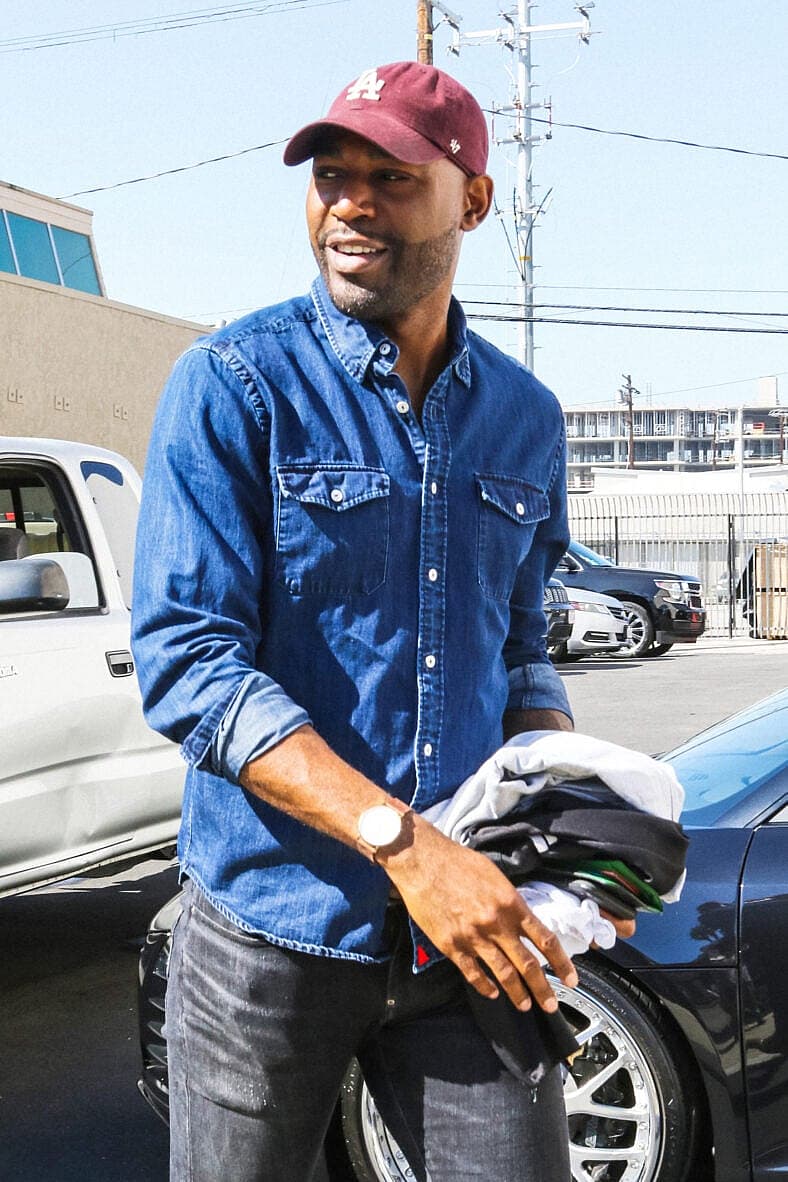 Karamo Brown outside DWTS Studios in LA