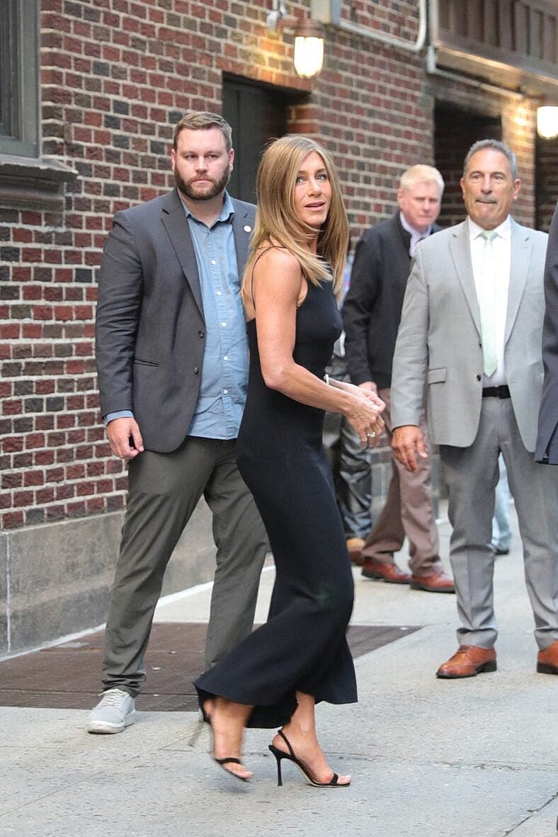 Jennifer Aniston Turns Heads In Chic Style At The Late Show With Stephen Colbert In New York
