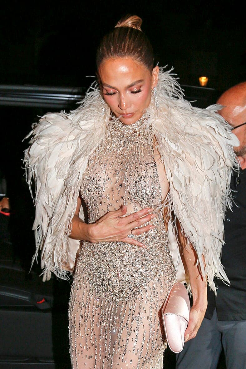Jennifer Lopez is seen leaving Gigi restaurannt for her birthday celebration