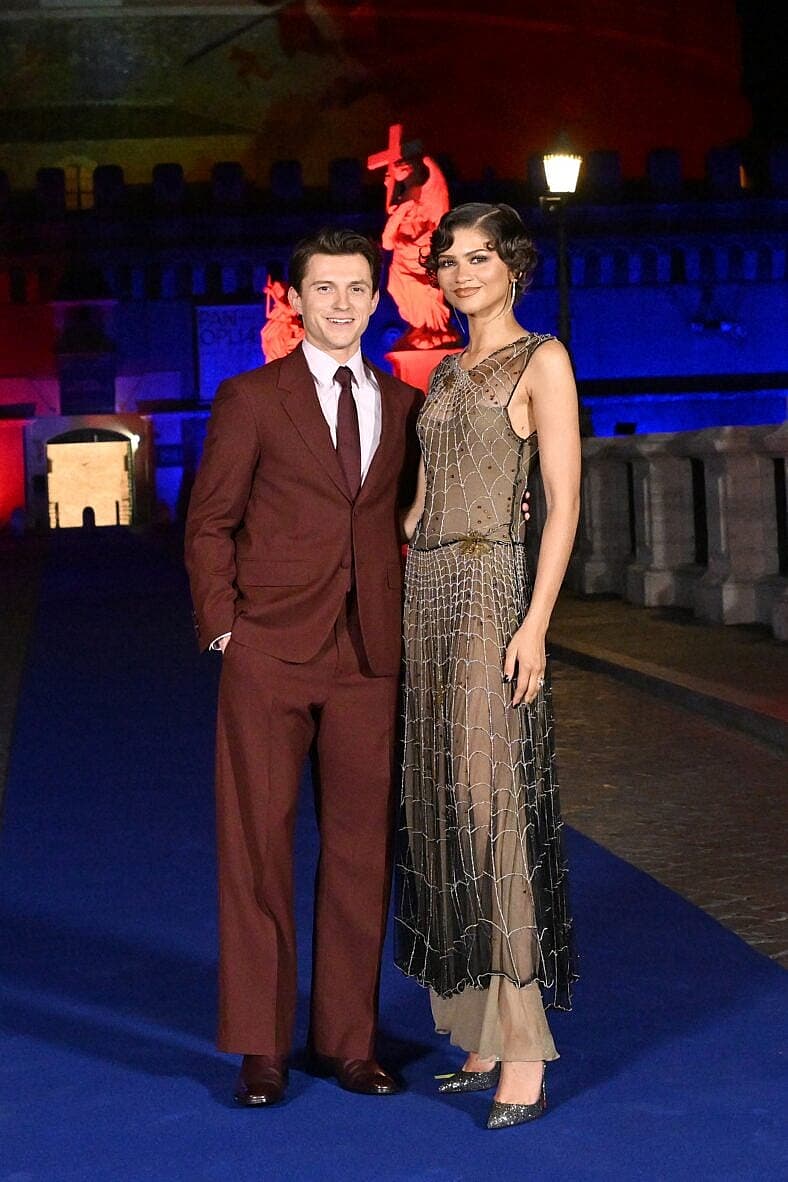 Zendaya and Tom Holland at Red Carpet Of The Film Spider-Man: Brand New Day At Ponte Sant'Angelo