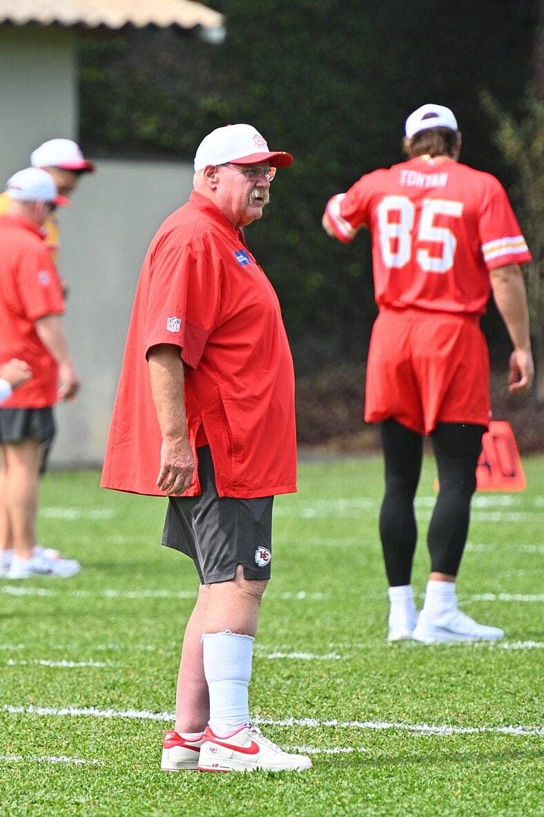 Andy Reid at Kansas City Chiefs Football Team Practice At Sao Paulo/Brazil