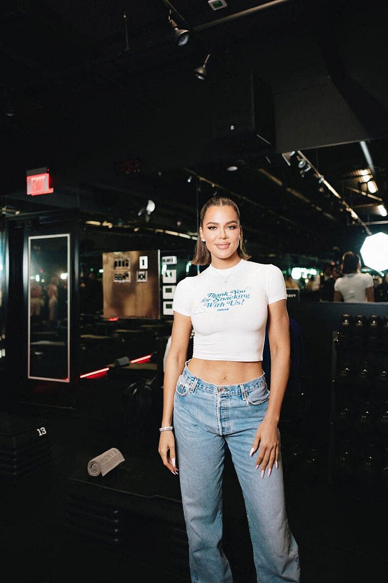 Khloé Kardashian celebrates launch of Khloud Protein Popcorn by taking out the Khloud Trolley with help from children True and Tatum