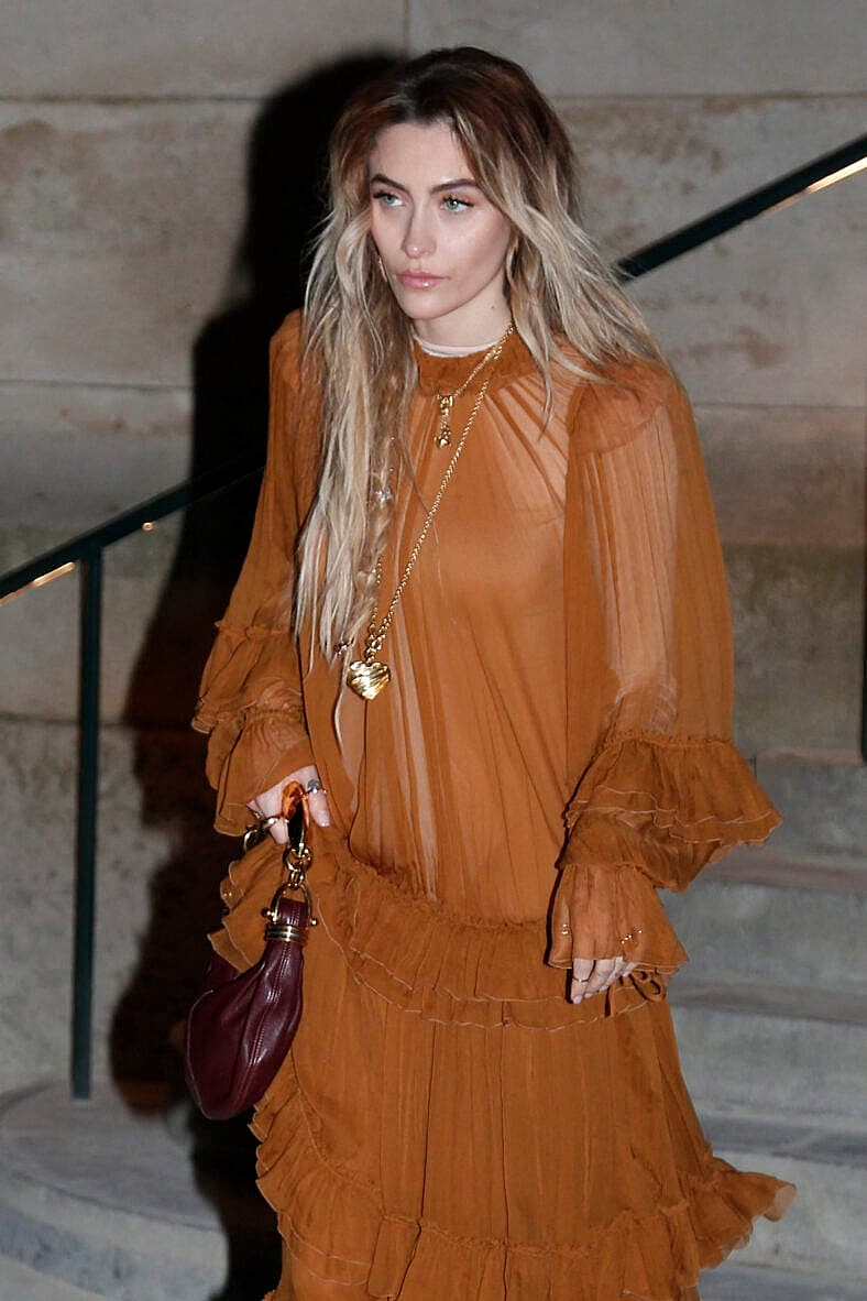 Paris Jackson leaving Chloe after during Paris Fashion Week