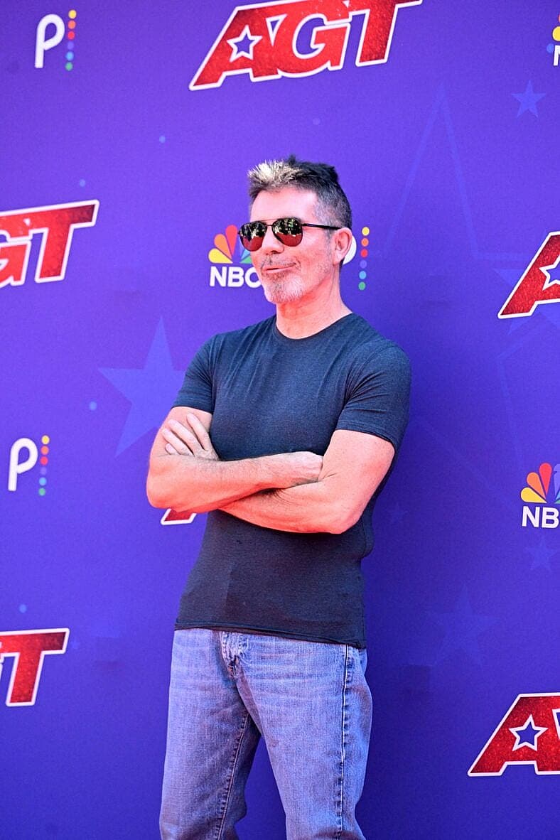 Simon Cowell arrive at Americas Got Talent filming in Pasadena Ca