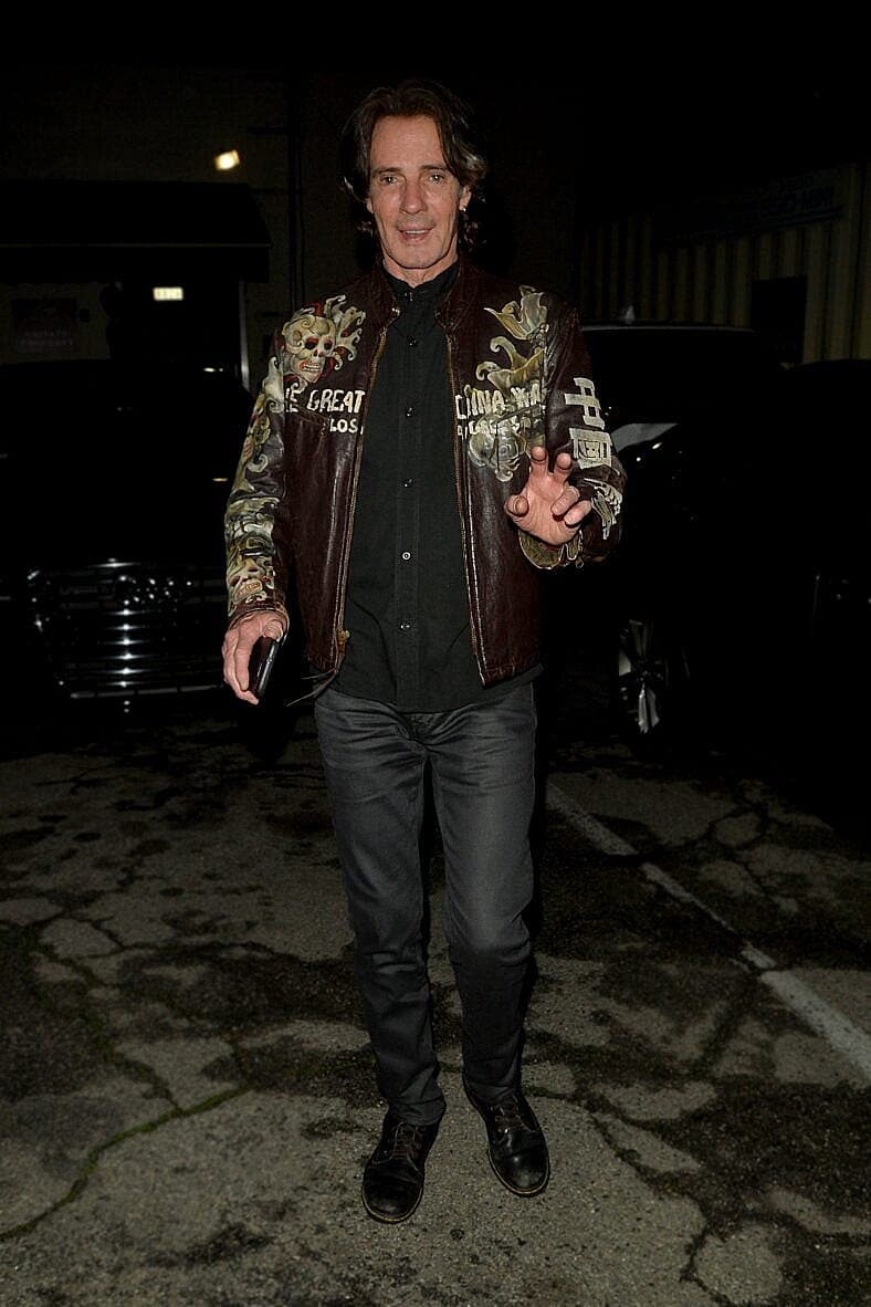Australian artist Rick Springfield has dinner in West Hollywood