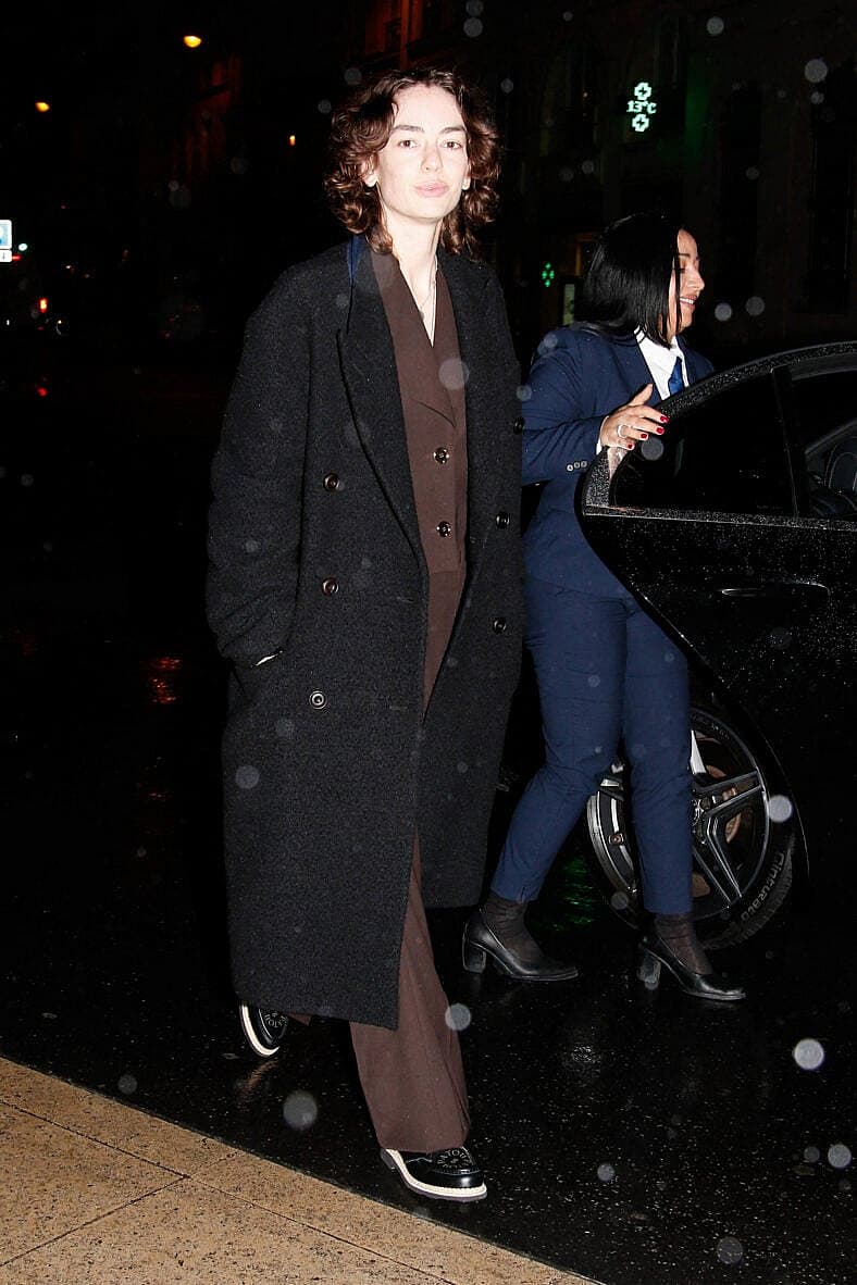 Brigette Lundy Paine is seen arriving at her hotel during Paris Fashion Week