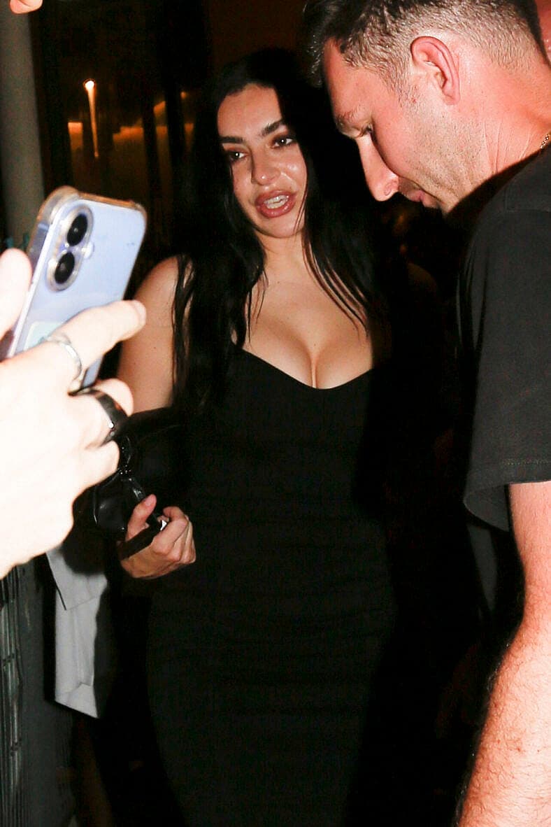 Charli xcx is seen leaving La Cantine de la Cigale for her event during Paris Fashion Week