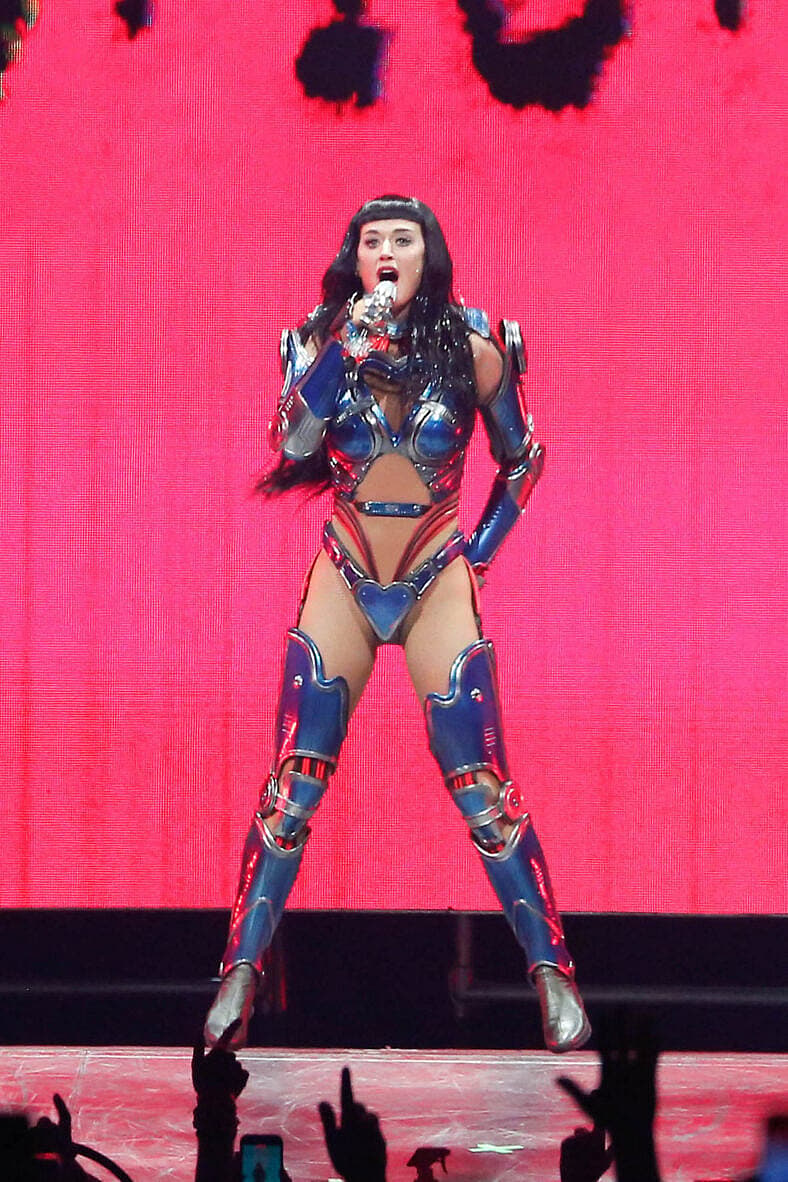 Katy Perry performing at Accor Arena in Paris
