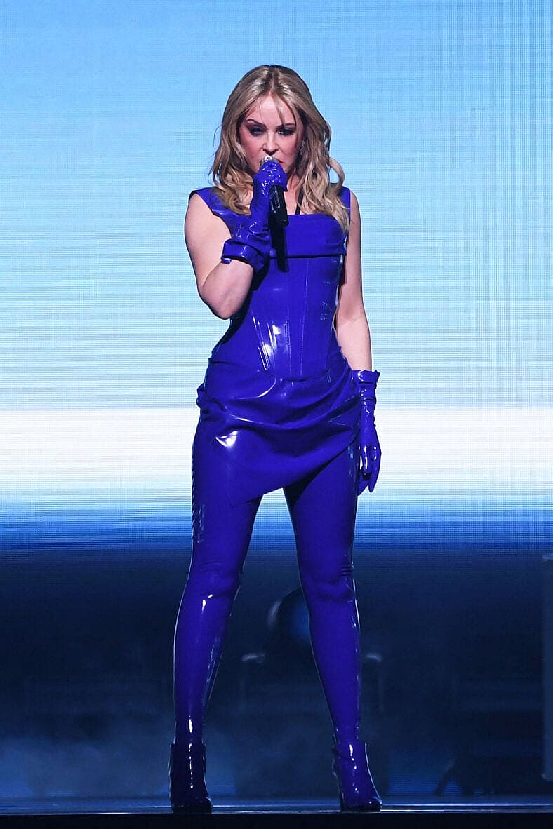 Kylie Minogue performing at O2 Arena in London
