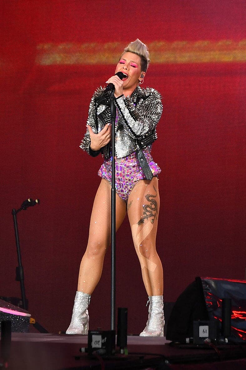 P!nk performing at British Summertime