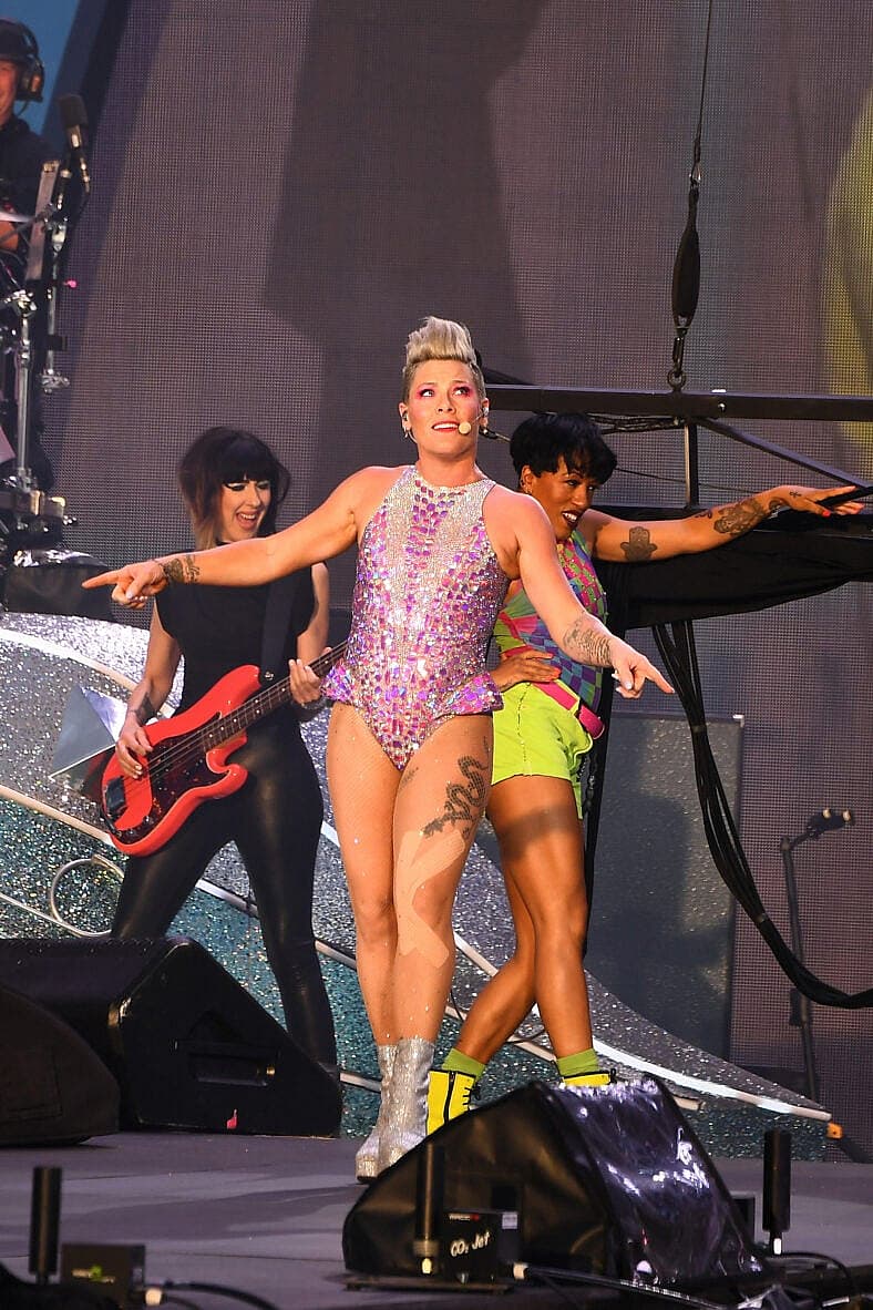 P!nk performing at British Summertime
