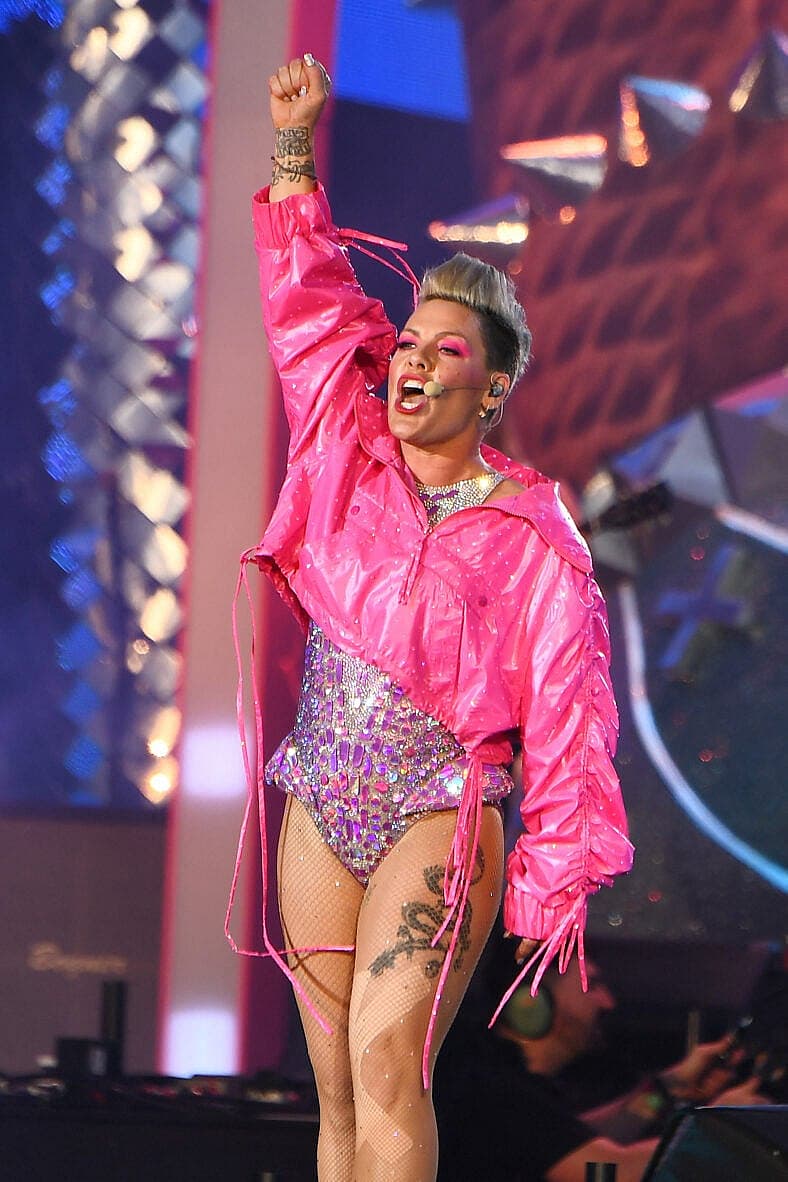 P!nk performing at British Summertime
