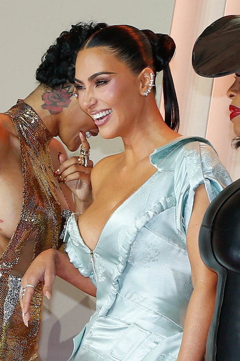 Kim Kardashian attending the screening of All S Fair in Paris
