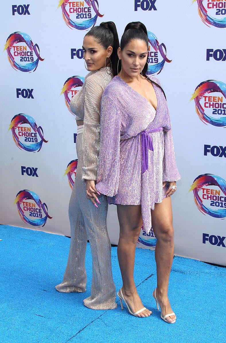 Brie Bella and Nikki Bella at Teen Choice Awards at the Hermosa Beach Pier