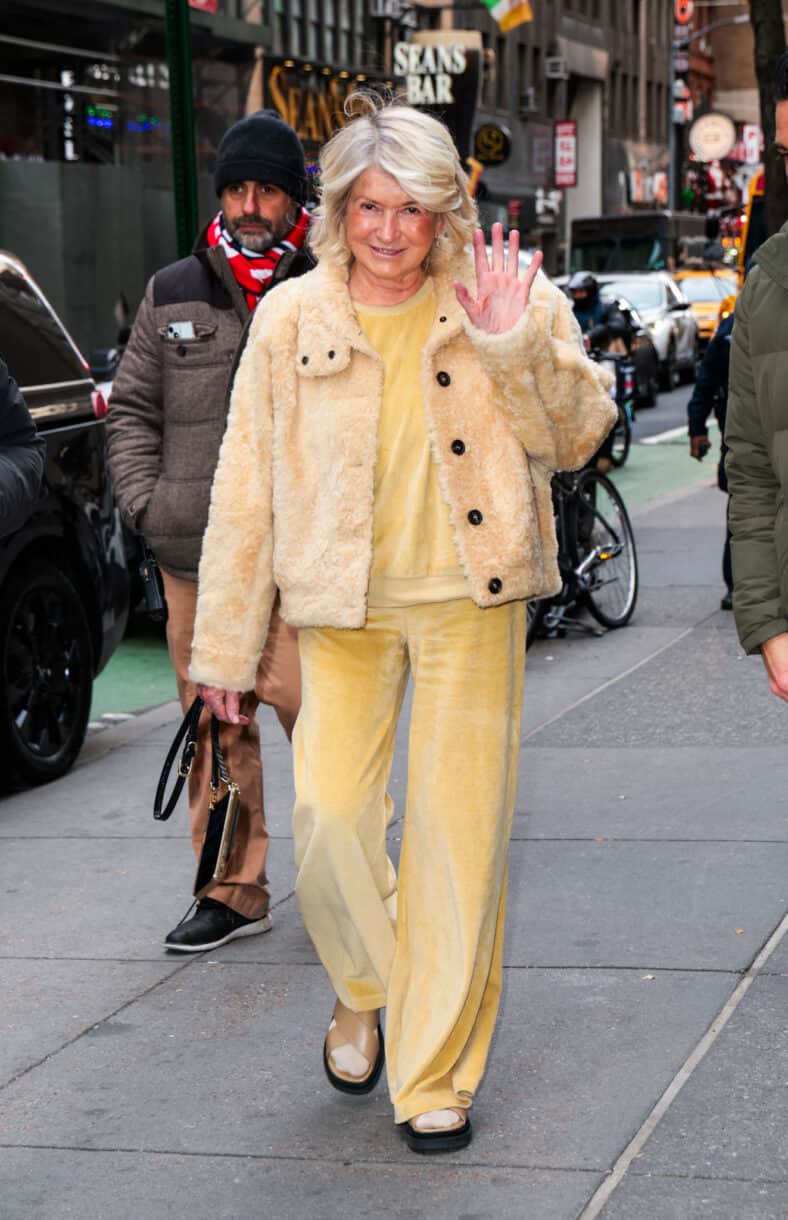 Martha Stewart is all smiles while arriving to the Today Show this morning in New York City