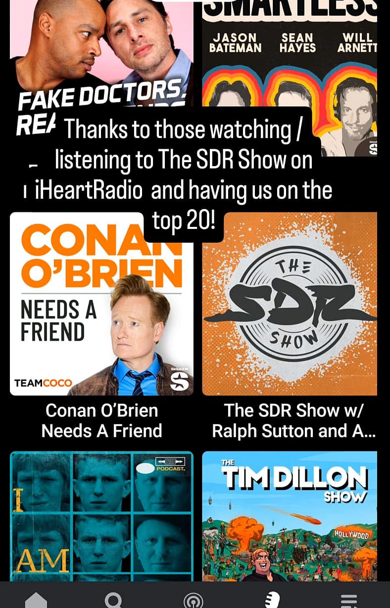 The SDR Show Cracks Top 20 On iHeartRadio's Comedy Chart, Lands A Spot On The Platform's Front Page