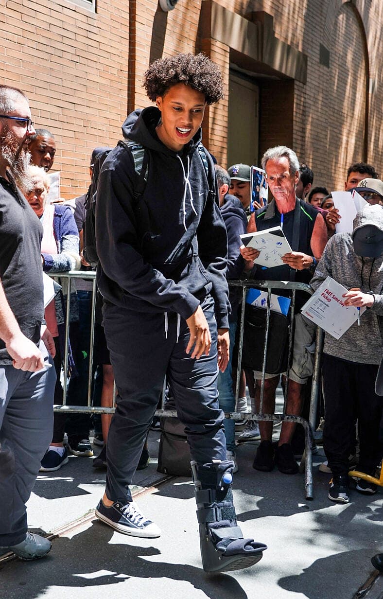 WNBA Player Brittney Griner seen leaving the View this afternoon in New York City