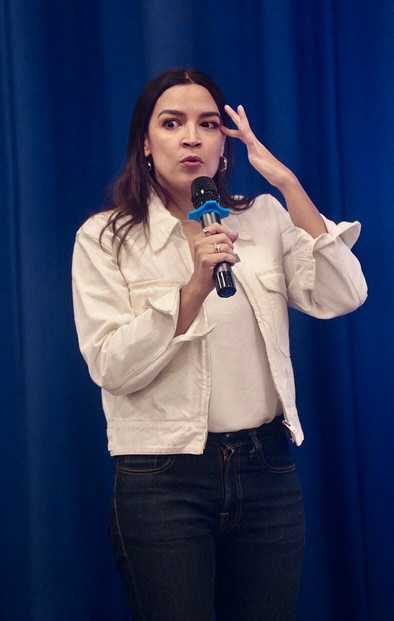 Alexandria Ocasio-Cortez holds a town hall meeting in Queens