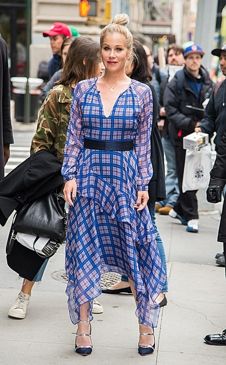 Christina Applegate is seen arriving to AOL Build Series at Build Studio in New York City