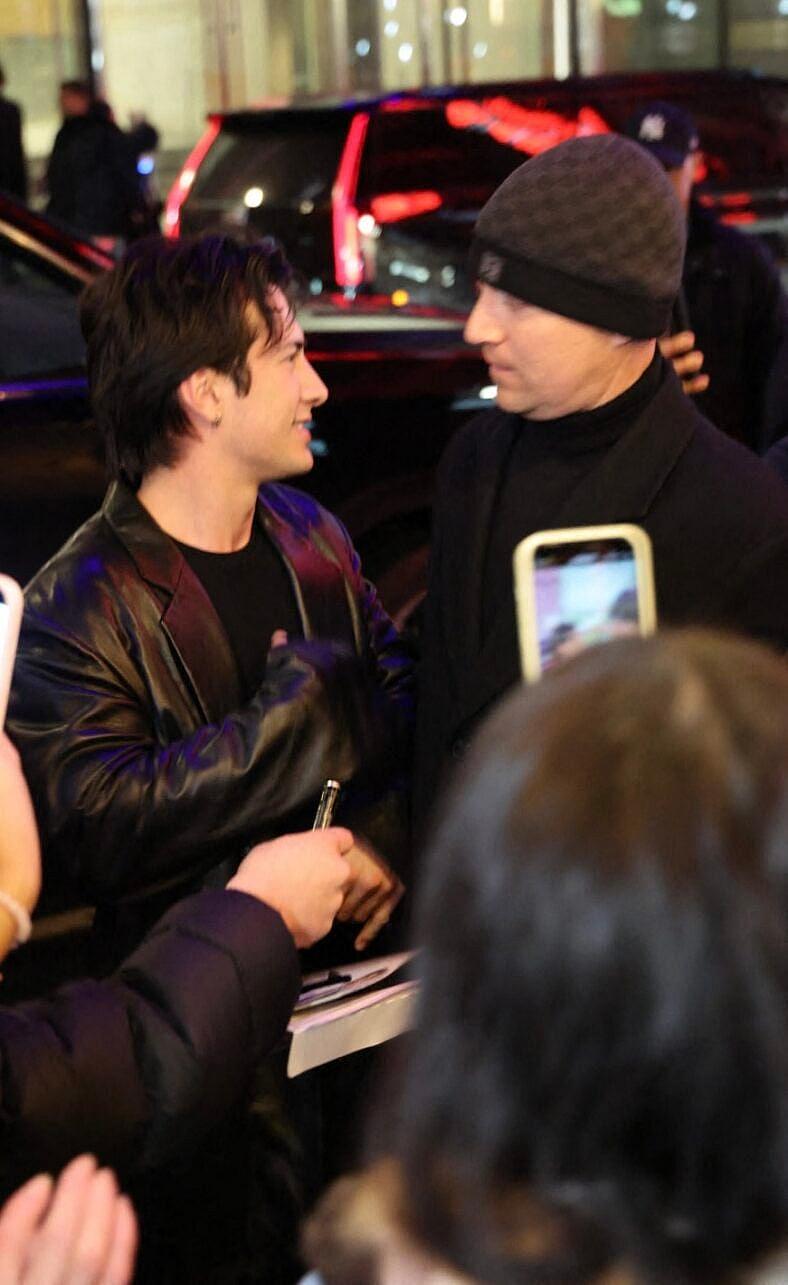'Heated Rivalry' star Hudson Williams arrives to an afterparty for Saturday Night Live in New York City