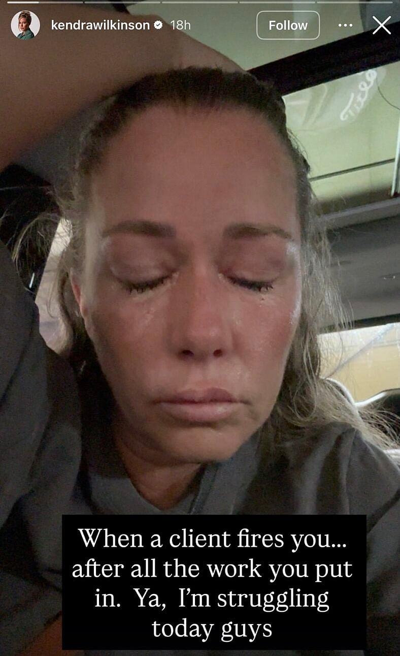 Kendra Wilkinson breaks down in tears
