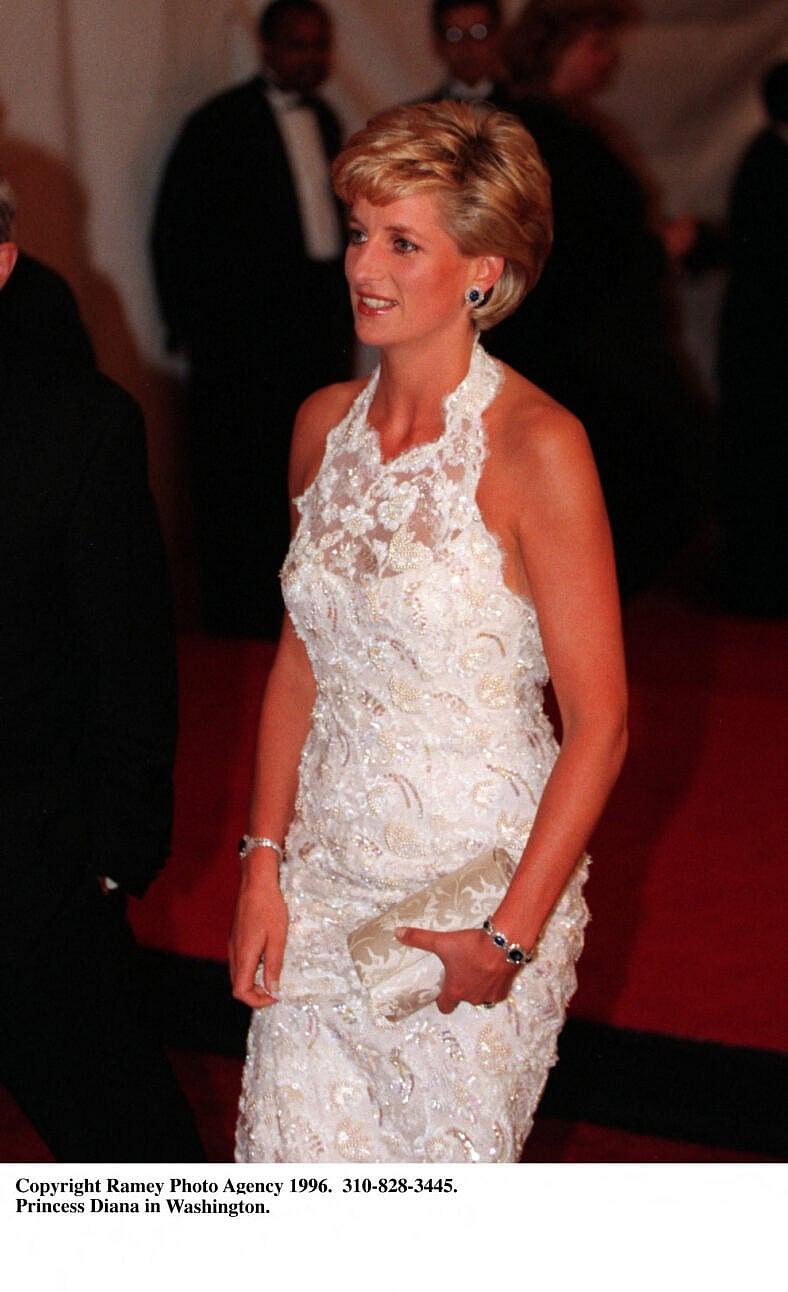 Princess Diana at a charity dinner