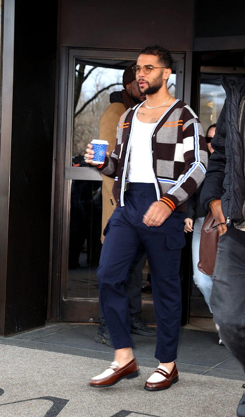 Scream 6 star Mason Gooding seen leaving his hotel this morning in New York City
