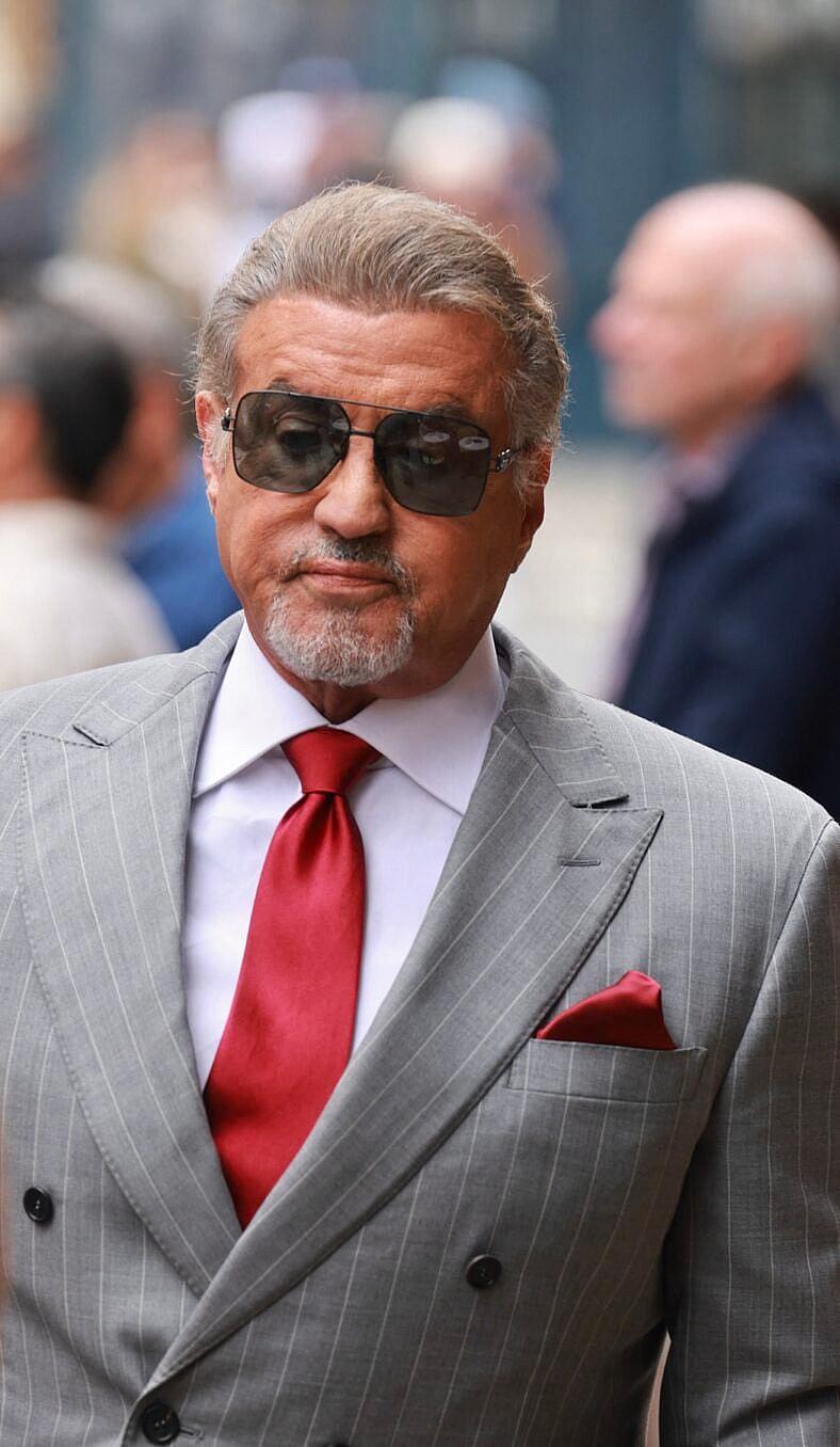 Sylvester Stallone is seen on the set of 'Tulsa King'
