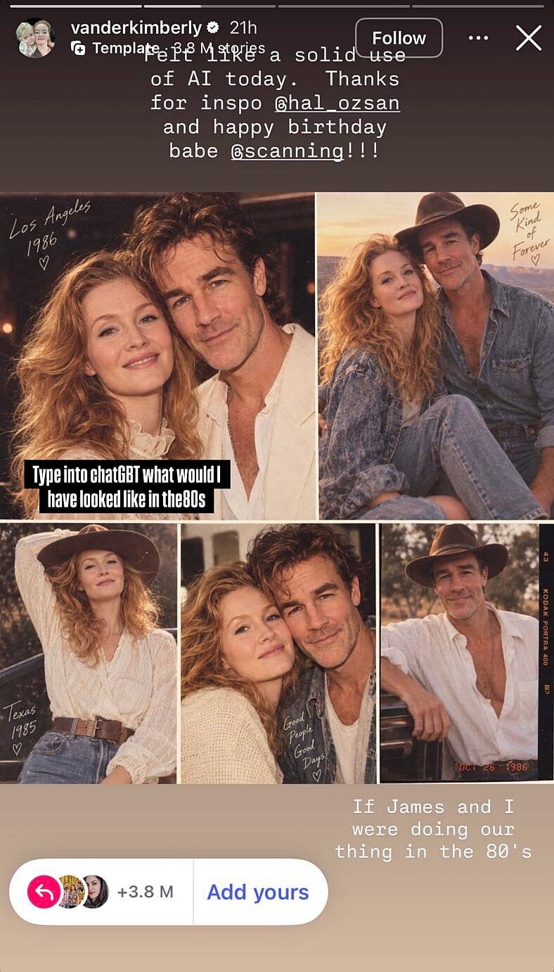 James Van Der Beek's widow shares sweet AI-generated photo