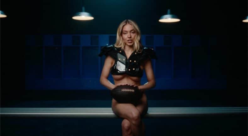*MANDATORY BYLINE - MUST CREDIT: Novig/Mega* Sydney Sweeney strips naked for a sizzling campaign promoting sports prediction market Novig., , The bombshell actress barely covers up her famous curves with just a few strategically placed items of sports equipment in the sexy ?Just Sports? campaign., , Sydney, who also joins Novig as a strategic partner and equity holder, said: ?The campaign was about embracing a fun idea. The concept is simple: cut through the noise and put the focus entirely on sports., , ?The campaign brings that idea to life with confidence, humor and a playful edge.?, , Sydney also told Complex.com how she is a huge sports fan, saying: ?I grew up loving sports. I played sports growing up. I was on a soccer team, I was on a softball team, I was on a snow ski team. I learned how to slalom ski when I was little, and I did MMA., , ?So sports have been a really big part of my life, and I love watching hockey and boxing, especially after playing Christie Martin. I have a really huge appreciation for every single fighter.? , , *MANDATORY BYLINE - MUST CREDIT: Novig/Mega. 10 Sep 2026 Pictured: Sydney Sweeney strips naked to promote sports prediction market Novig. Photo credit: MUST CREDIT: Novig/Mega TheMegaAgency.com sales@mega.global (Mega Agency TagID: MEGA1493180_022.jpg) [Photo via Mega Agency]