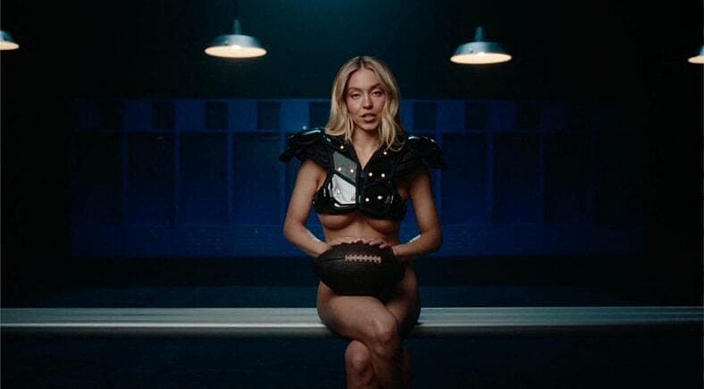 *MANDATORY BYLINE - MUST CREDIT: Novig/Mega* Sydney Sweeney strips naked for a sizzling campaign promoting sports prediction market Novig., , The bombshell actress barely covers up her famous curves with just a few strategically placed items of sports equipment in the sexy ?Just Sports? campaign., , Sydney, who also joins Novig as a strategic partner and equity holder, said: ?The campaign was about embracing a fun idea. The concept is simple: cut through the noise and put the focus entirely on sports., , ?The campaign brings that idea to life with confidence, humor and a playful edge.?, , Sydney also told Complex.com how she is a huge sports fan, saying: ?I grew up loving sports. I played sports growing up. I was on a soccer team, I was on a softball team, I was on a snow ski team. I learned how to slalom ski when I was little, and I did MMA., , ?So sports have been a really big part of my life, and I love watching hockey and boxing, especially after playing Christie Martin. I have a really huge appreciation for every single fighter.? , , *MANDATORY BYLINE - MUST CREDIT: Novig/Mega. 10 Sep 2026 Pictured: Sydney Sweeney strips naked to promote sports prediction market Novig. Photo credit: MUST CREDIT: Novig/Mega TheMegaAgency.com sales@mega.global (Mega Agency TagID: MEGA1493180_022.jpg) [Photo via Mega Agency]