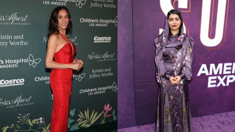 Meghan Markle and Malala Yousafzai on the red carpet