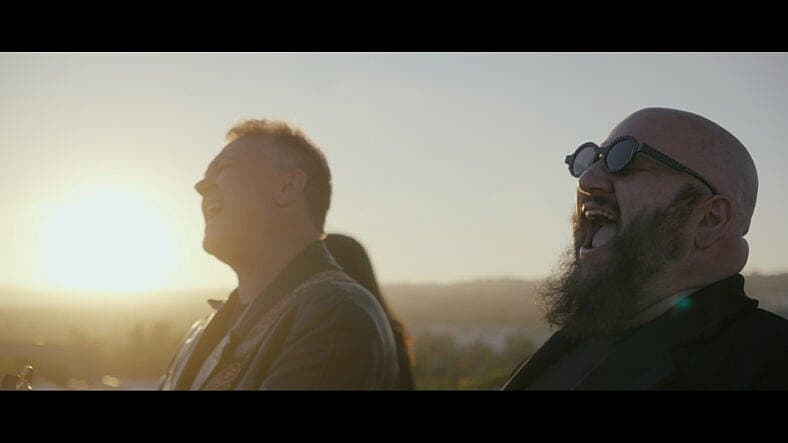 Edwin McCain and Stephen Kramer Glickman in a music video