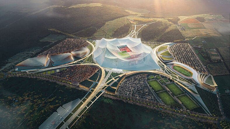 Stunning plans unveiled for world&rsquo;s biggest football stadium - a 115,000 capacity arena in Casablanca, Morocco