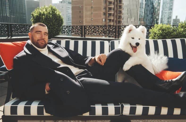 Wendy, Travis Kelce's new dog and Taylor Swift star alongside Travis in the Tommy Hilfiger campaign