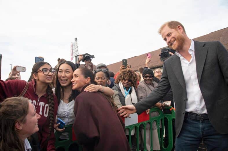 Meghan and Harry appeared to have taken off from when they left, in their first public appearance together since they have returned to the UK