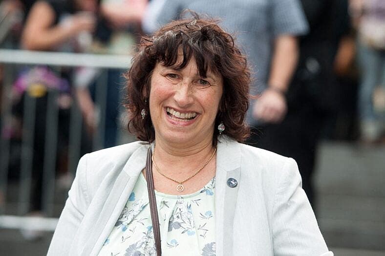 Janis Winehouse at Amy Winehouse statue unveiling held at Camden Market