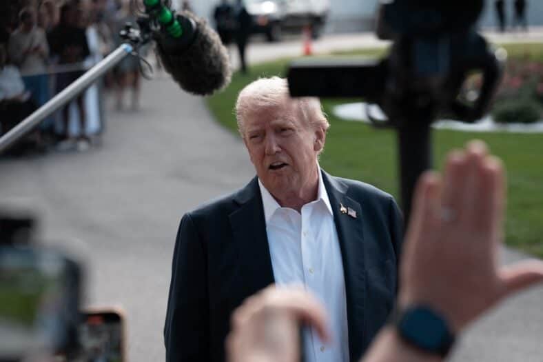 Trump Leaves For Ryder Cup