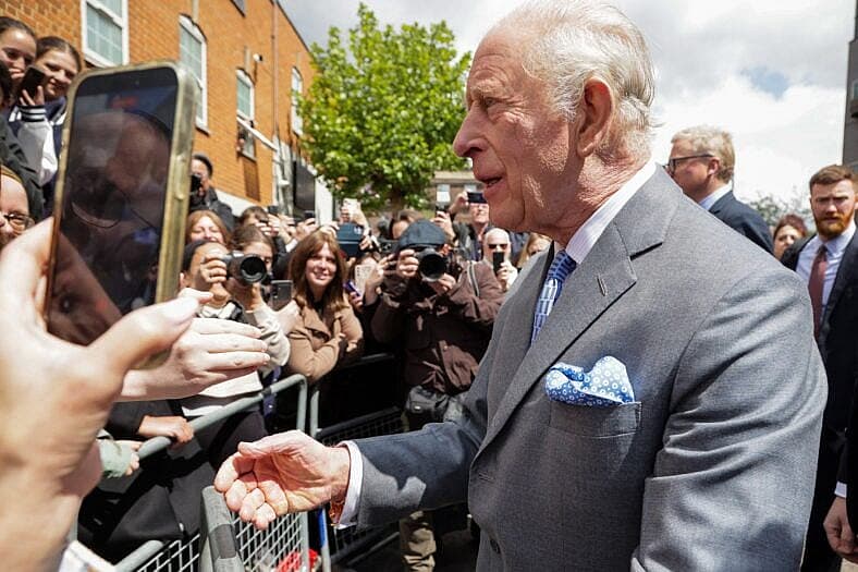 King Charles III Visits Jewish Community In Golders Green In London, UK