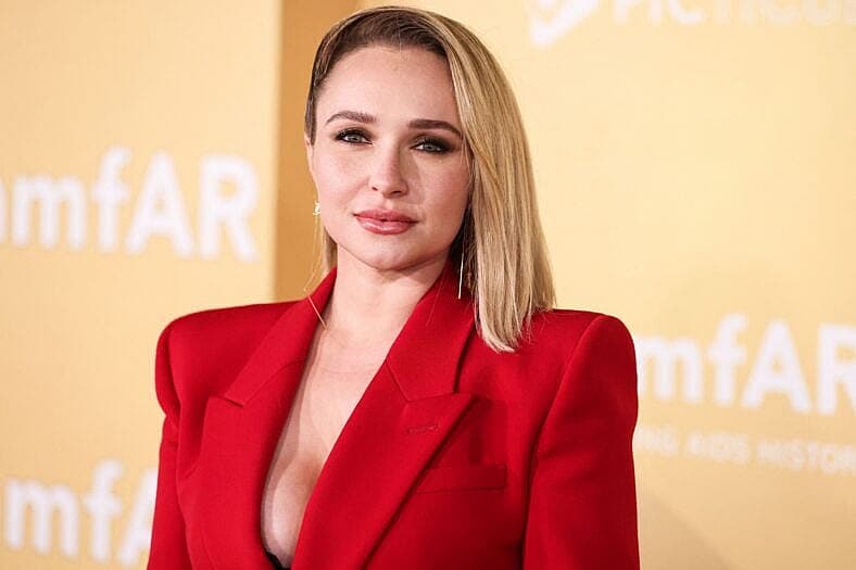 Hayden Panettiere posing on the red carpet.