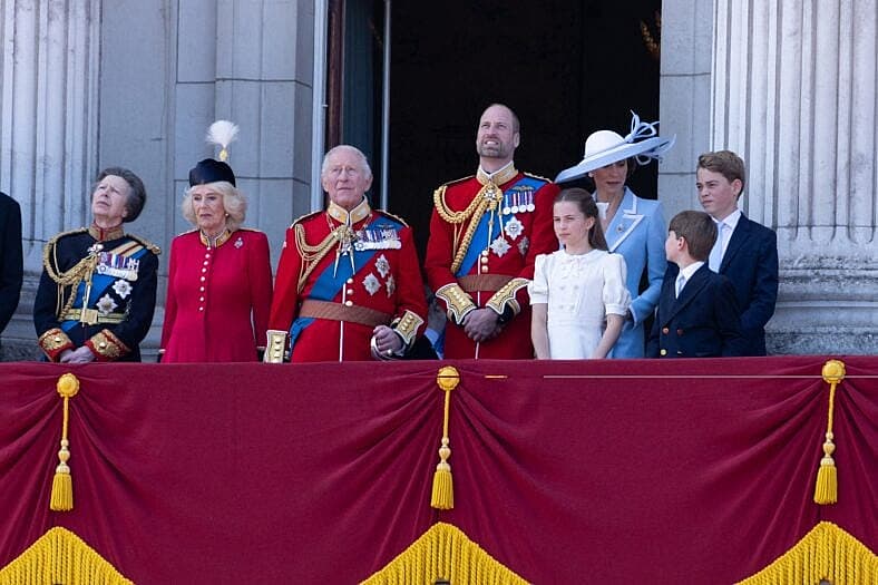 Senior members of the Royal Family at Trooping The Colour 2026 In London, UK