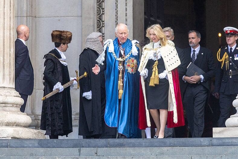 King Charles III Attends Service