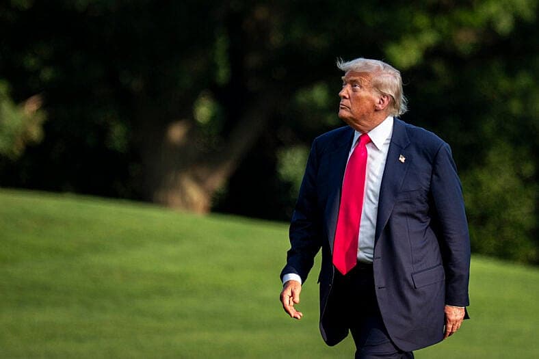 Trump Arrival From Pennsylvania